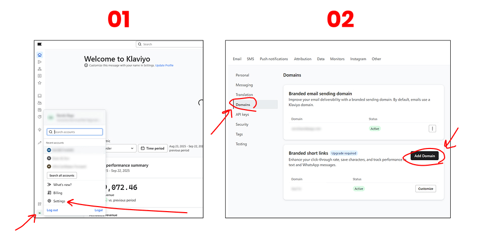 Branded sending domain